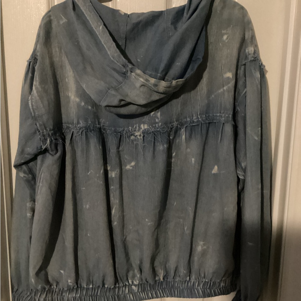 POL chambray Lace-Up Hoodie size M - Picture 3 of 3